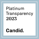 2023 Platinum Transparency badge from Candid.