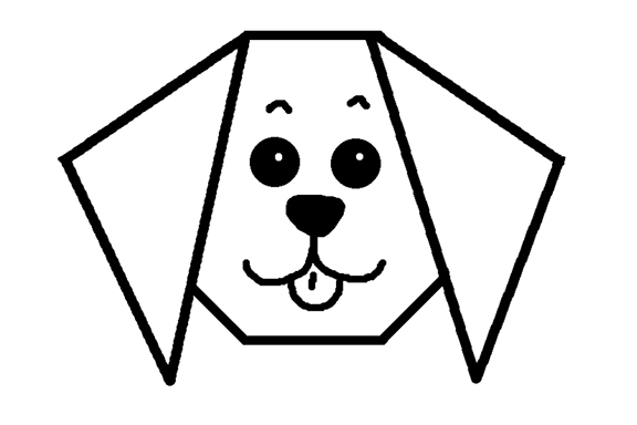 Cute Puppy Vector Drawing