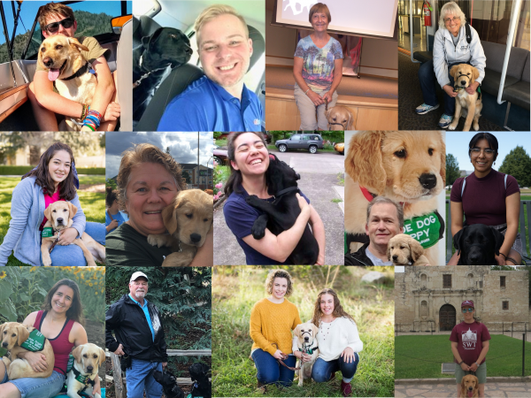 Photo collage of 13 volunteer puppy raisers and leaders who are serving on the Raiser Appreciation Division (RAD) Committee