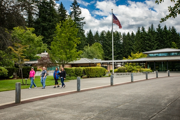 An exterior shot of the grounds of GDB's Oregon campus.
