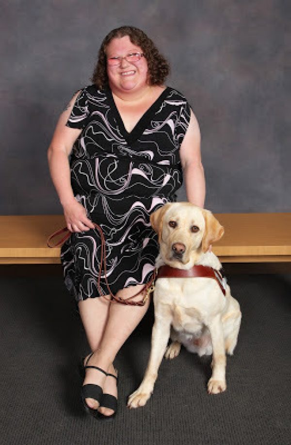 Deanna Lewis with her guide dog