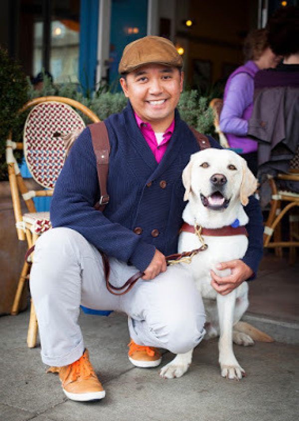 JR and his guide dog, Griff.