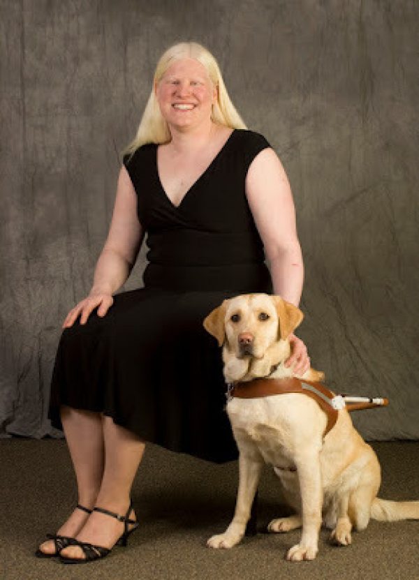 GDB graduate Nicole Schultz-Kass with her guide dog.